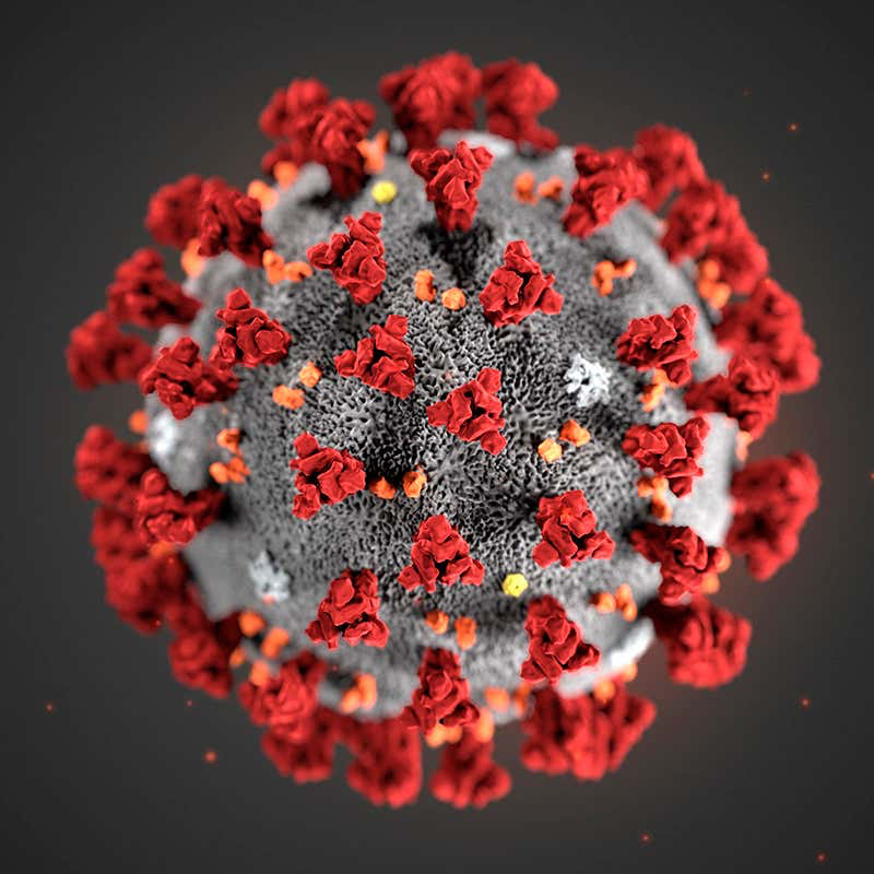 COVID-19 image of a molecule